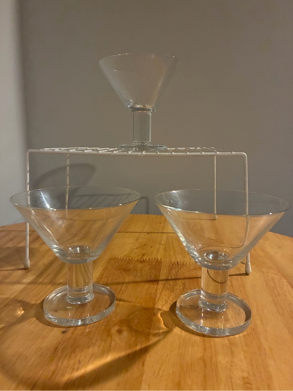 Three Crate & Barrel Viva Thick Stem Wine Glasses